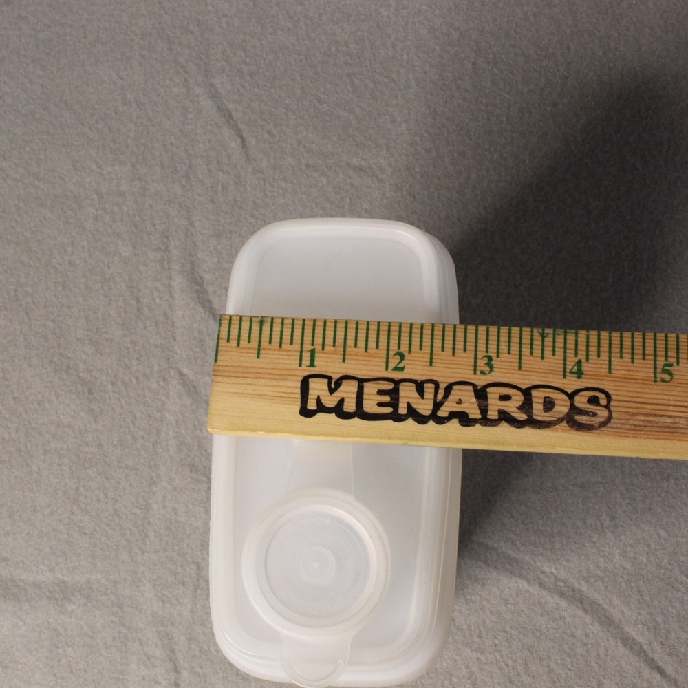 Vintage Tupperware Store N Pour Container Keeper Cereal & Junior Set 2 Sheer - Picture 7 of 8